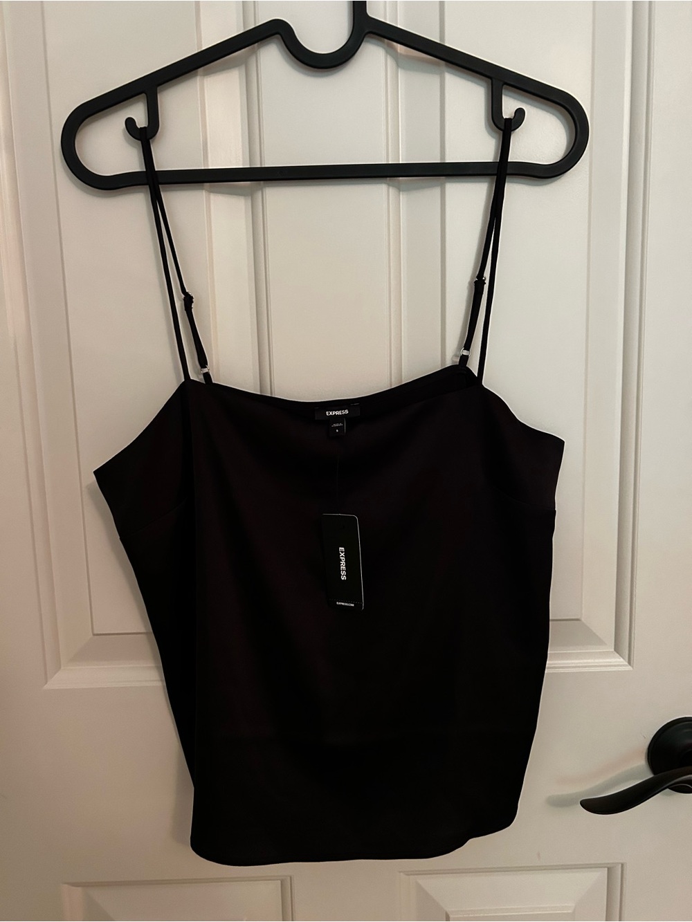 Express Black Silk Cami with Adjustable Straps